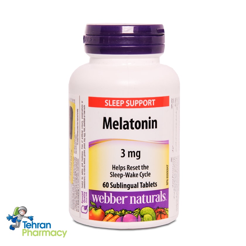 قرص زیرزبانی ملاتونین وبر نچرالز webber naturals Melatonin - 3mg